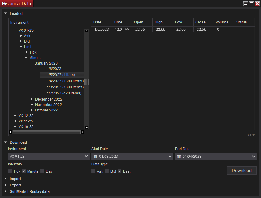 Click image for larger version

Name:	HistoricalDataVX_01-23.png
Views:	71
Size:	35.8 KB
ID:	1230740