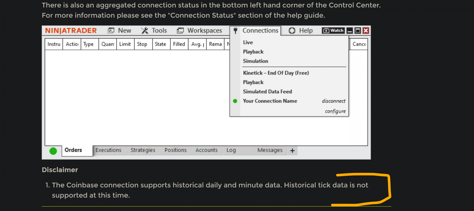 Historical Tick Data for BTC/USD - NinjaTrader Support Forum