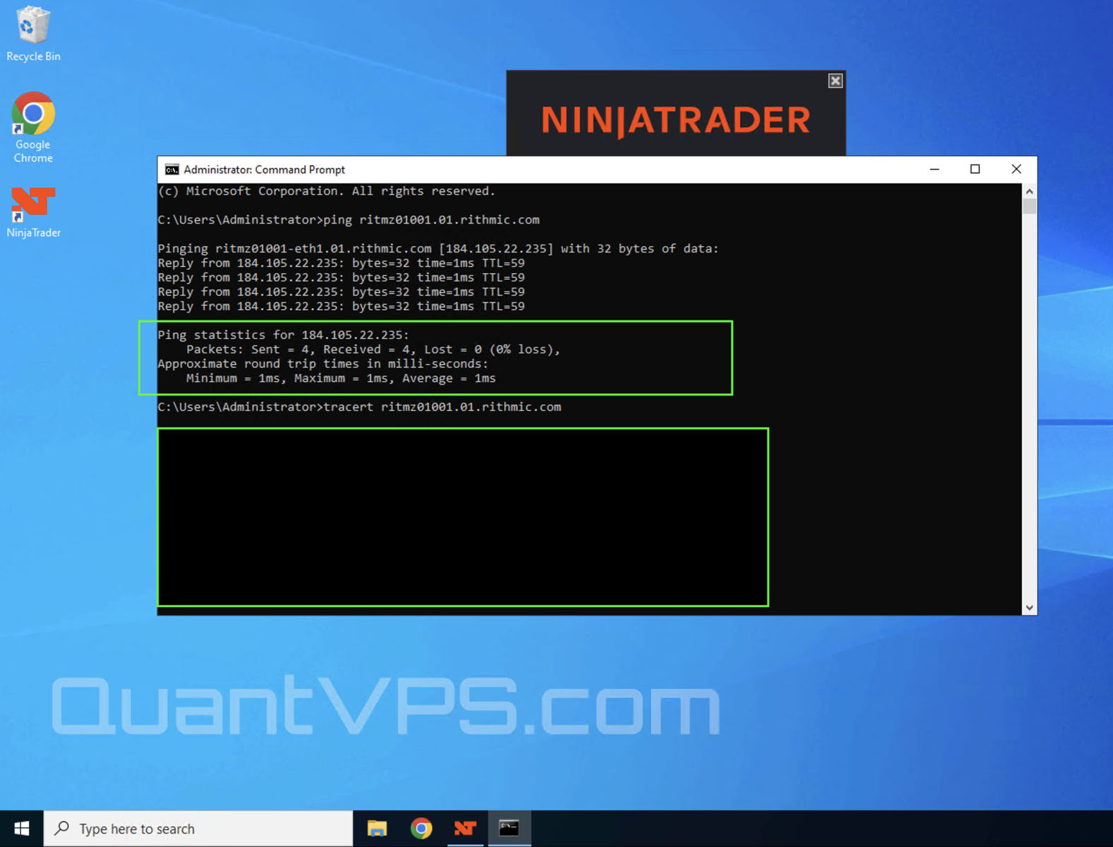 NinjaTrader VPS